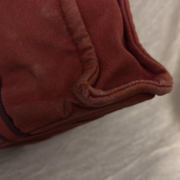 HERMES Fourre tout canvas red navy tote authentic - Picture 9 of 16